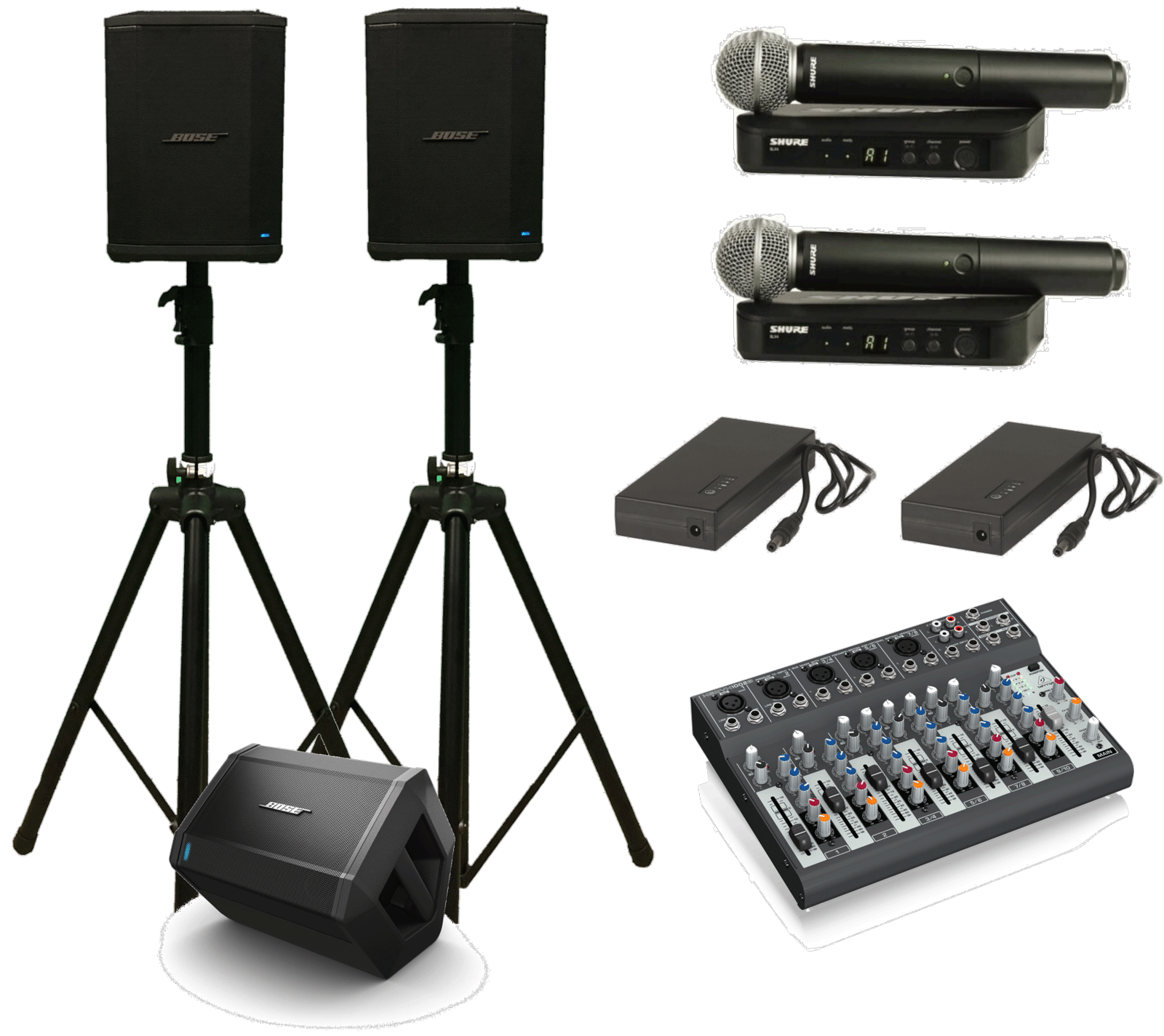 Performer Portable PA System with Foldback - Battery Powered - DJ Hire North Shore