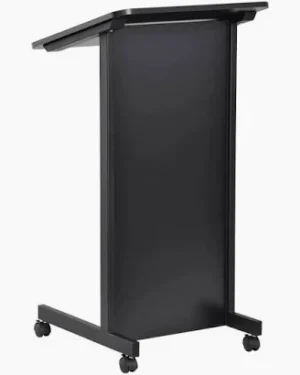 Black Lectern on Wheels - DJ Hire North Shore